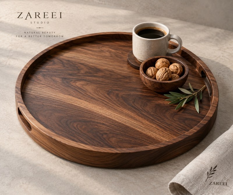 ZAREEI Walnut Serving Tray